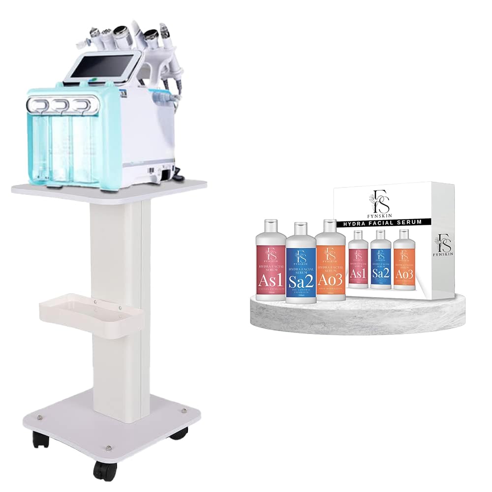 Hydrafacial Trolley Cart with Hydra Facial Serums Solutions Combo
