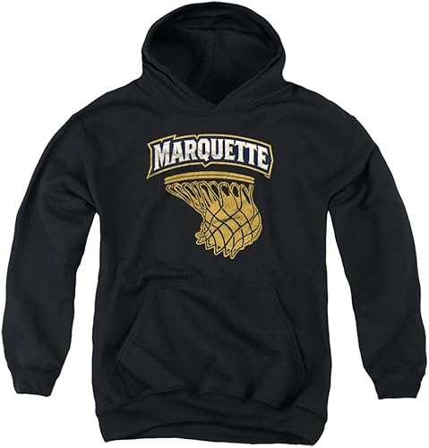 Miniatura 8 de Marquette University Sudadera con capucha oficial de baloncesto para niños y niñas marino,Athletic Heather,Negro -,Carbón