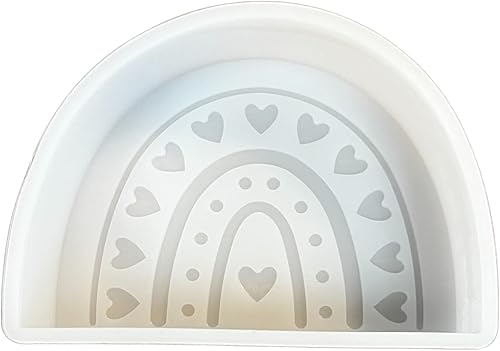 Molde de silicona fresco de arcoíris con corazones bohemios para cuentas de aroma perfumadas de 2 x 3 x 075 pulgadas moldes de resina velas de