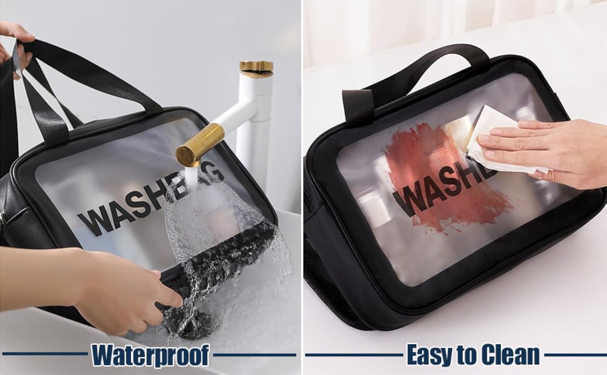 Travel Makeup & Toiletry Organizer Bag Set, Waterproof, Set of 3