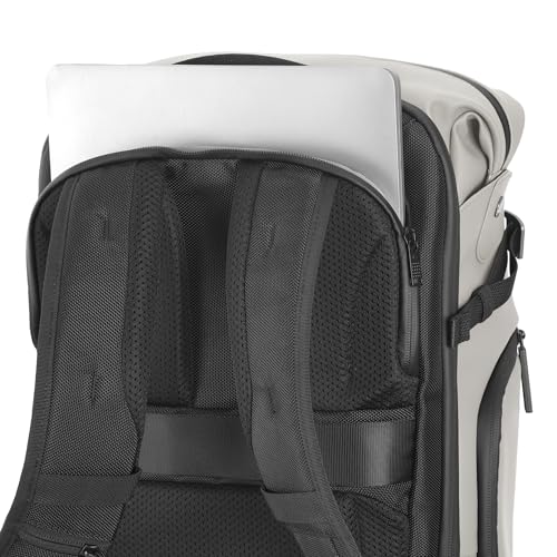 Image of VANGUARD VEO Lite B20L Camera & Everyday Backpack (Cream) - Fits Full-Frame Camera with 70-200mm Attached + 3 Lenses, 14 inch Laptop Storage, Rear & Side Access, Convertible Daypack Design