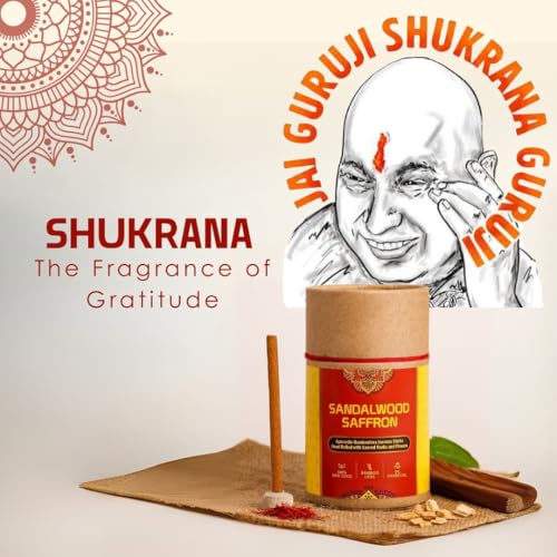 Aadiva Shukrana Organic Sandalwood Saffron Incense Sticks | Bamboo-Less & Charcoal-Free Agarbatti | Ayurvedic Herbal Dhoop | Made in India | 40 Sticks | Natural Fragrance for Pooja & Meditation - Image 3