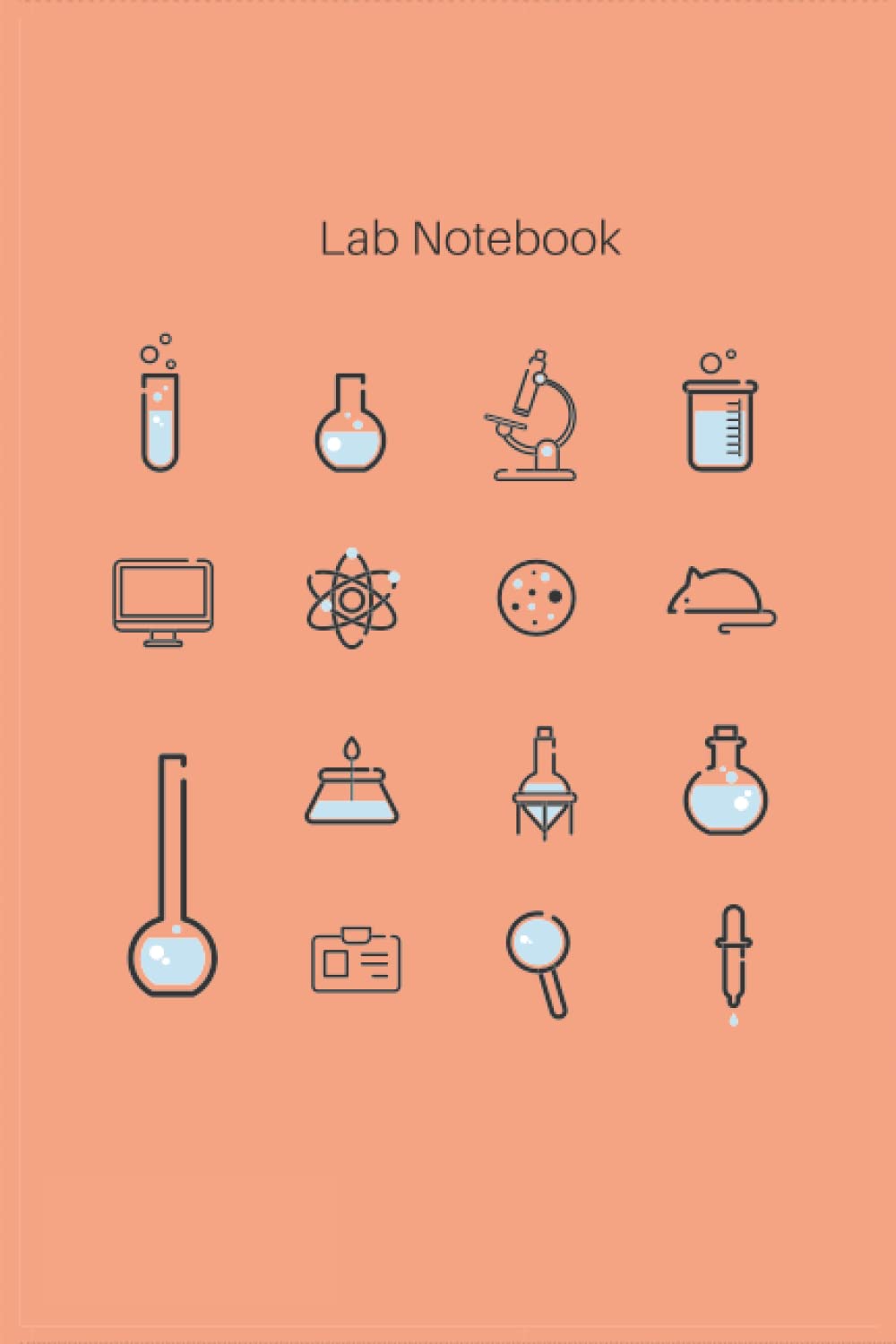 Laboratory Notebook | Orange | 120 Lined Pages | 6 x 9 inches