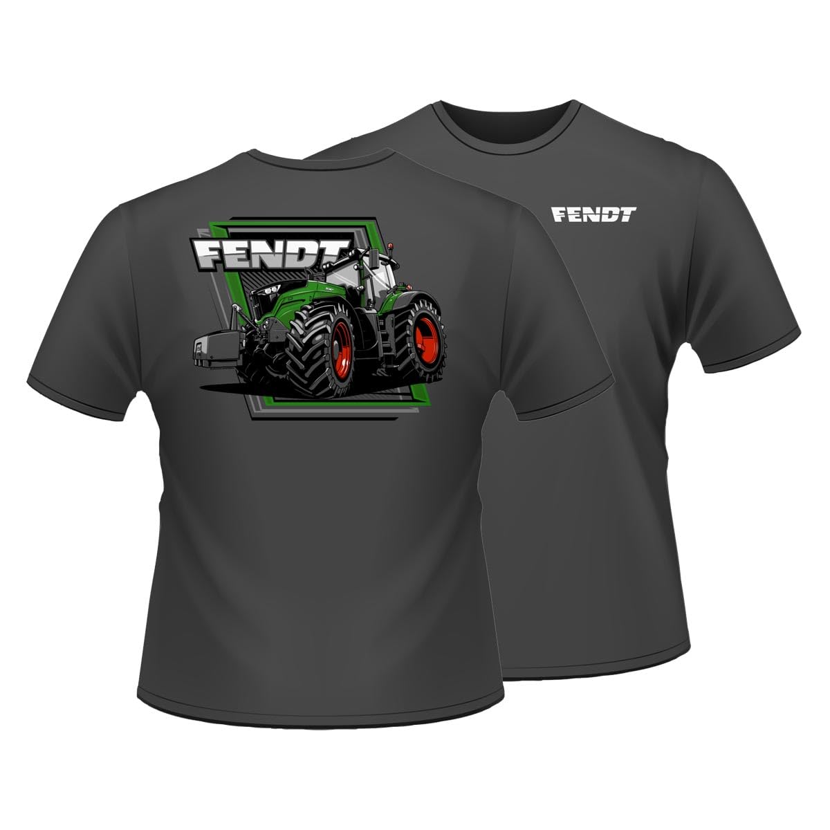 Fendt 1050 Tractor Charcoal Grey Short Sleeve T-Shirt Shirt EXC-452