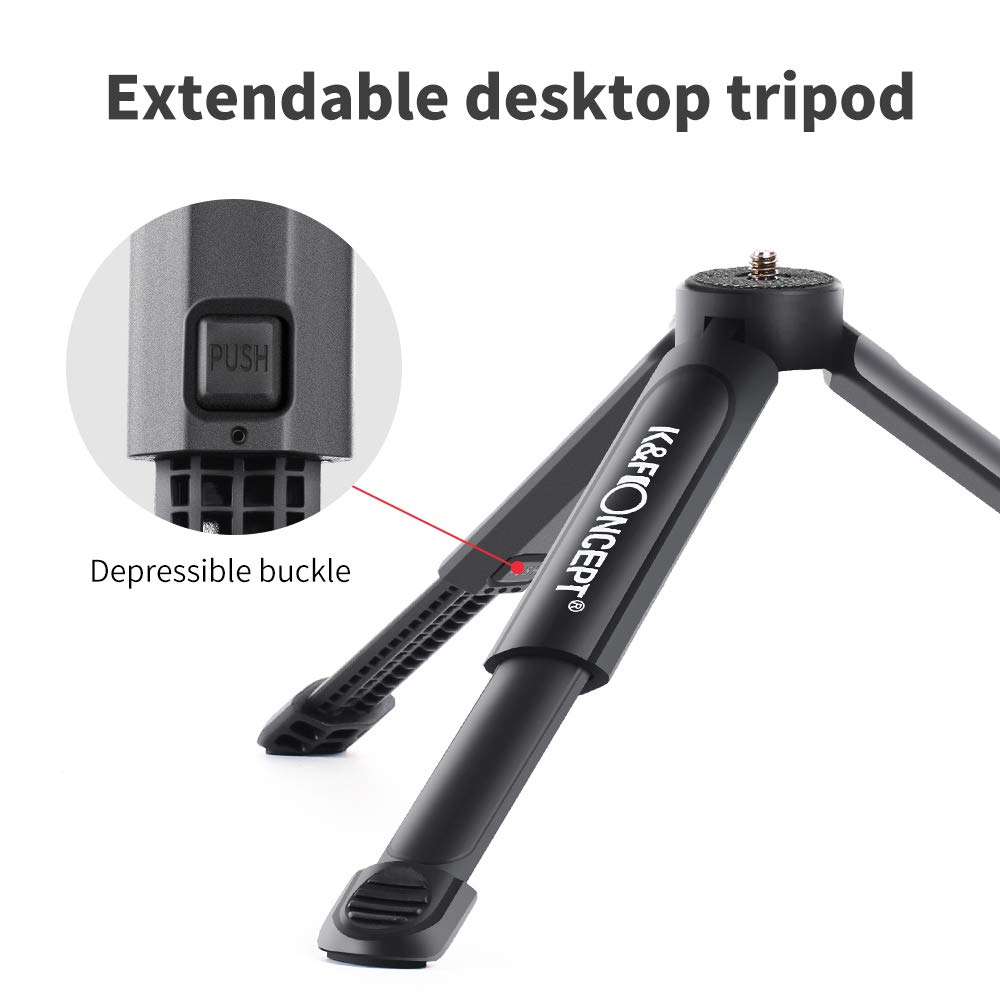 K&F CONCEPT Microfono per Fotocamere CM600, VideoMicro Microfono Direzionale con Treppiede, Microfono Kit per Fotocamere, videocamere
