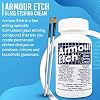 Armour Etch Glass Etching Cream Kit - Create Permanently Etched Designs - 10oz Net Weight - Bundled with Moshify Application Brushes