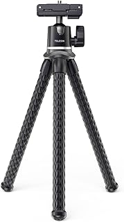 Tripé portátil para celular, tripé flexível com clipe para smartphone, mini tripé para câmera DSLR/câmeras de ação, suporte de celular portátil para gravação de vídeo, transmissão ao vivo, fotografia