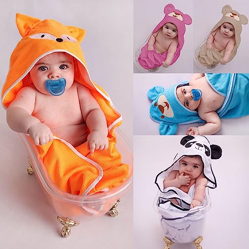 Toalha De Banho Bebe Infantil Felpuda Com Capuz 70x70cm