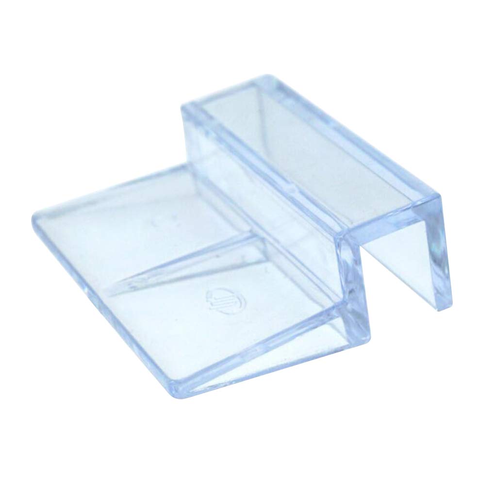 4 soportes de plástico transparente para acuario, cubierta de cristal, accesorios para acuario