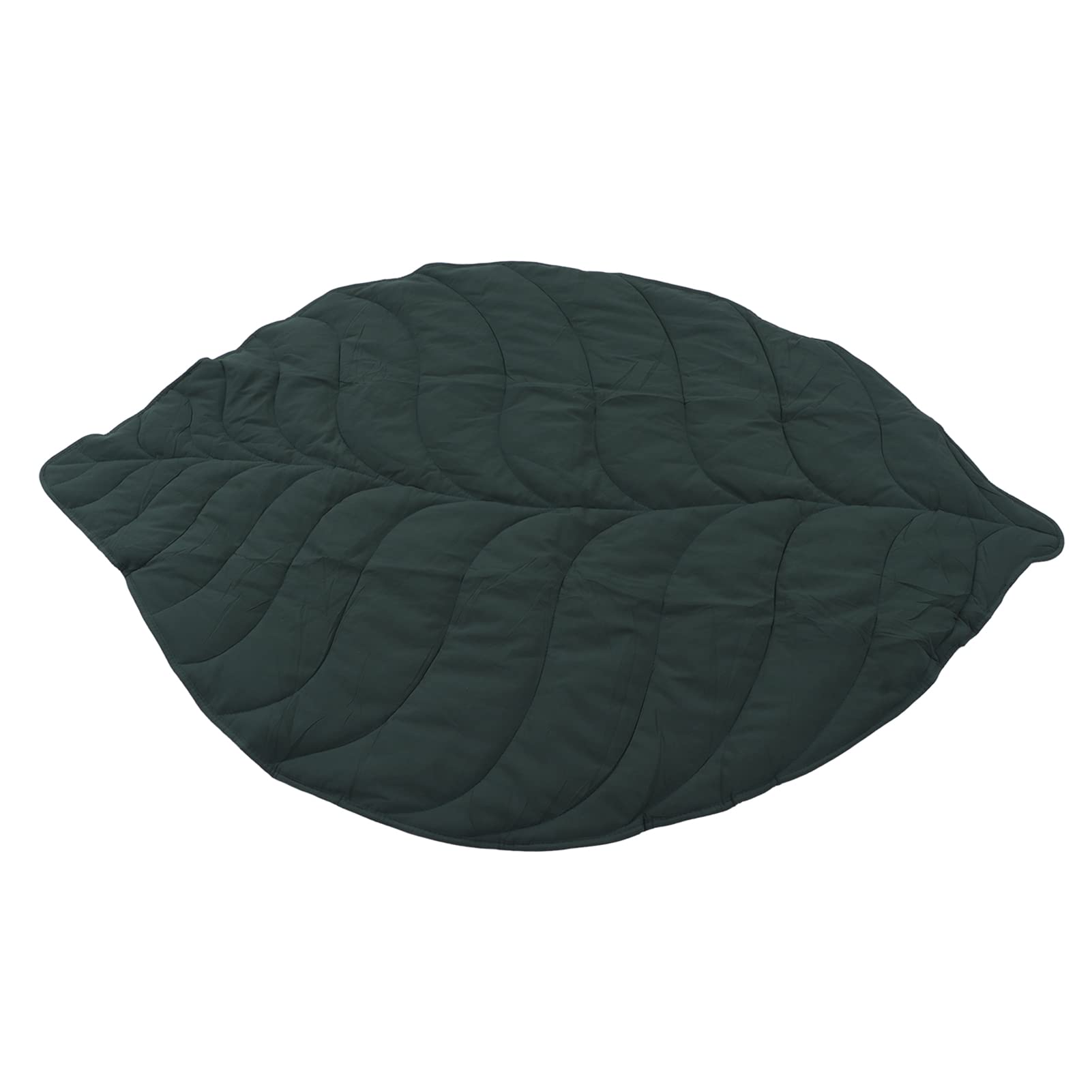 BlattföRmiger Teppich Spielmatte Kreative Blatt-Spielmatte Erker-Bodenmatte Baby-Klettermatte Kinderzimmer-Dekoration (Grün)