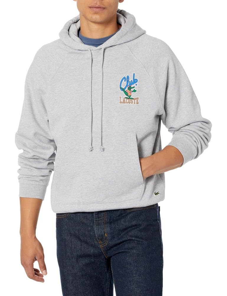 Sweat à capuche Lacoste gris pour vos sorties et weekends