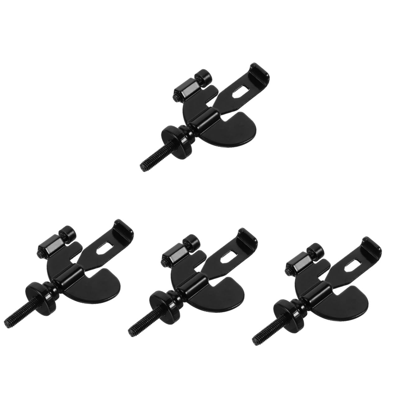 Angoily 4 Stück portable door lock travel door lock reisetürschloß Türsicherheit verriegeln intelligentes Türschloss Türklingel Türstopper tragbares Hoteltürschloss Metall Black