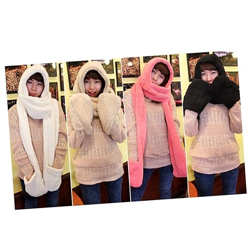 Women Hat Scarf and Gloves Stylish White Accessory for Cold Weather3