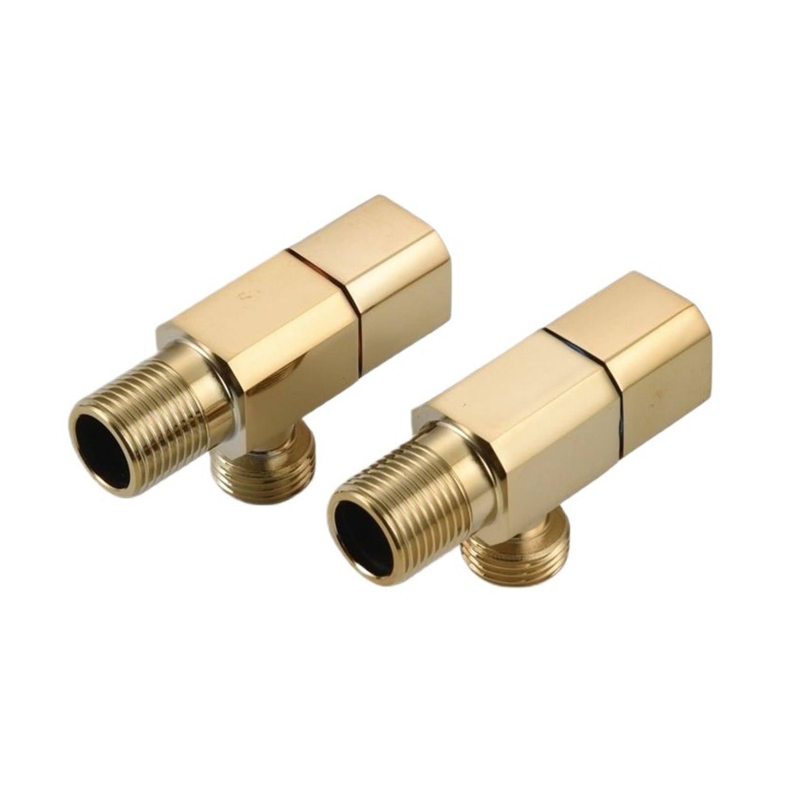 Rohcghc 2Pcs Tap Angle Valve, 2 Pack Copper Triangle Valve Hot And Cold Water Shutoff Bathroom Kitchen Toilet Sink Replacement Tools