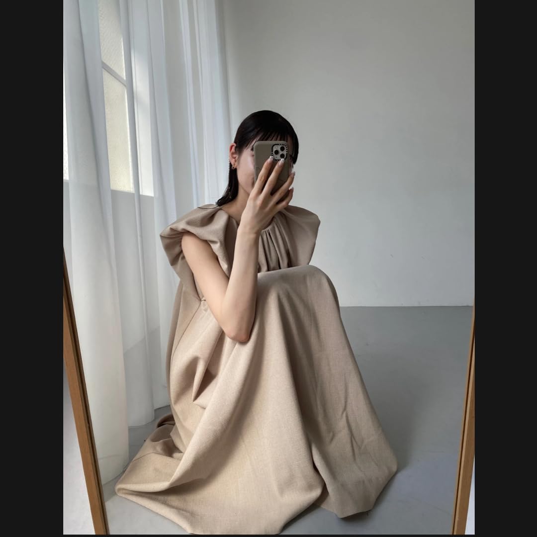 【新品未使用】Acka drape one-piece ( beige ) Acka. drape one-piece beige