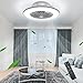 Unikcst Leise LED Deckenventilator Mit Beleuchtung Dimmbar 32W Deckenleuchte Ventilator Mit Fernbedienung 3 Windgeschwindigkeit Lüfterlicht Farbwechsel 2700K-5000K