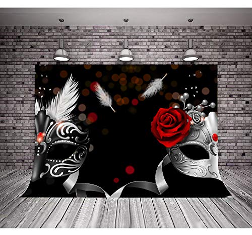 Fondo fotográfico Masquerade 10x7ft negro/plata miniatura 5
