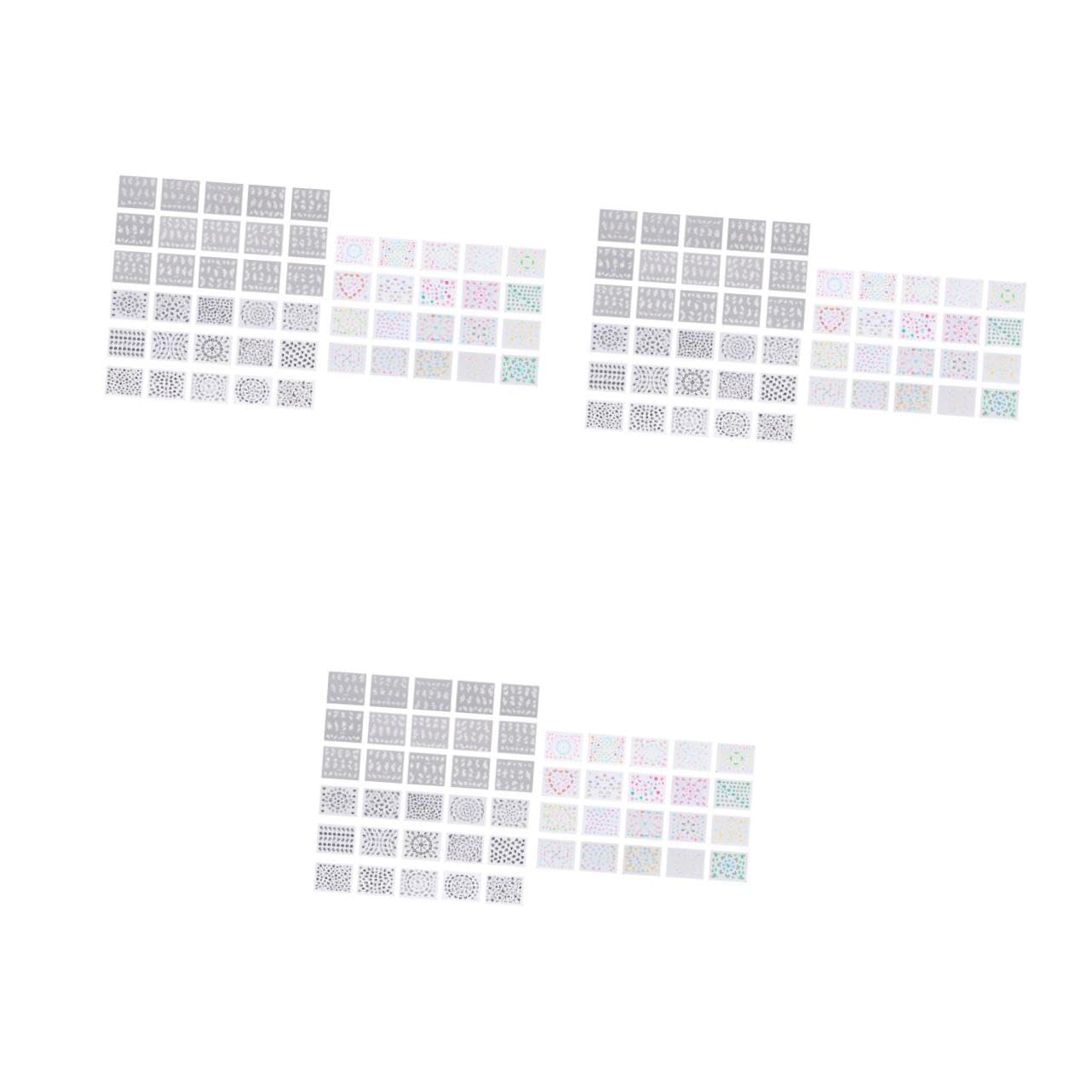 3 Set Stickers Per Unghie Adesivi Per Nail Art Colorati Decorazioni Manicure Creative Per Donne E Ragazze Per Occasione 50 Pezzi*3