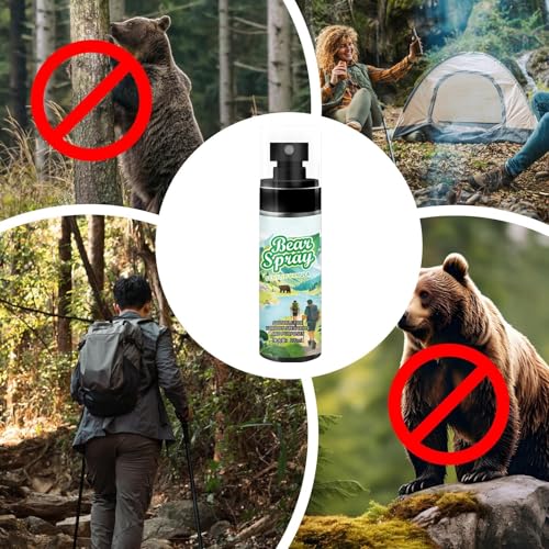 Doğa Yürüyüşü için Ayı Spreyi | 100 ml Hızlı Püskürtme Uzun Menzilli - Yürüyüş Ayı sı - Yürüyüş, Kamp, Hayvan, Aslan, Köpek, Hayatta Kalma, Dış Mekan, Ev Güvenliği, Piknik, Balıkçılık, Bushcraft İçin