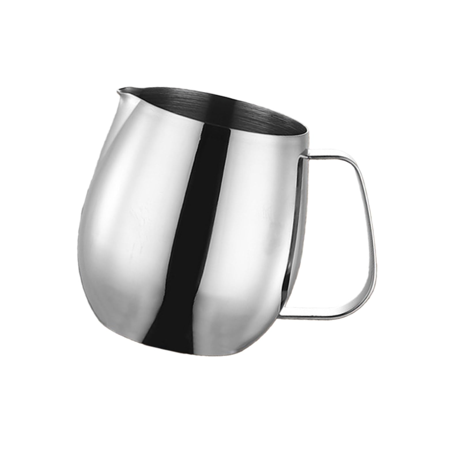 hogtnd Ergonomic Stainless Steel Milk Frothing Jugs, Perfect for Home Use in Cafes, Cappuccino, Latte Art, Steam Jug, Cup Jug