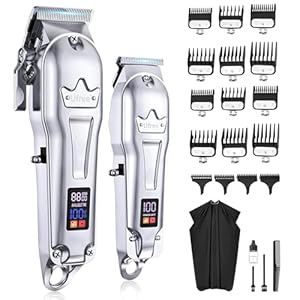 Professional Hair Clippers, Clippers Guards Fits for Wahl Ufree Clippers, Beard Hair Trimmer, Cordless Barber Clippers Supplies, Hair Cutting Kit, T Liners Edgers Clippers, Birthday Gifts for Men
