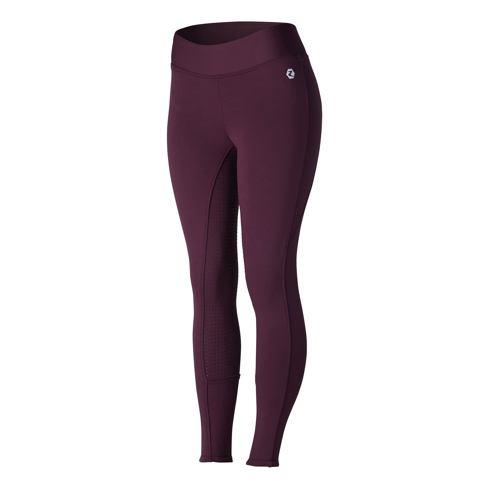 HORZE Damskie legginsy termiczne do jazdy konnej Active, spodnie zimowe z pełnym lejem silikonowym