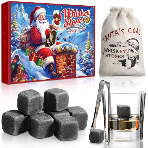 JUMWAY Christmas Stocking Stuffers for Men Dad Husband - Whiskey Stones Gifts for Men Father Husband