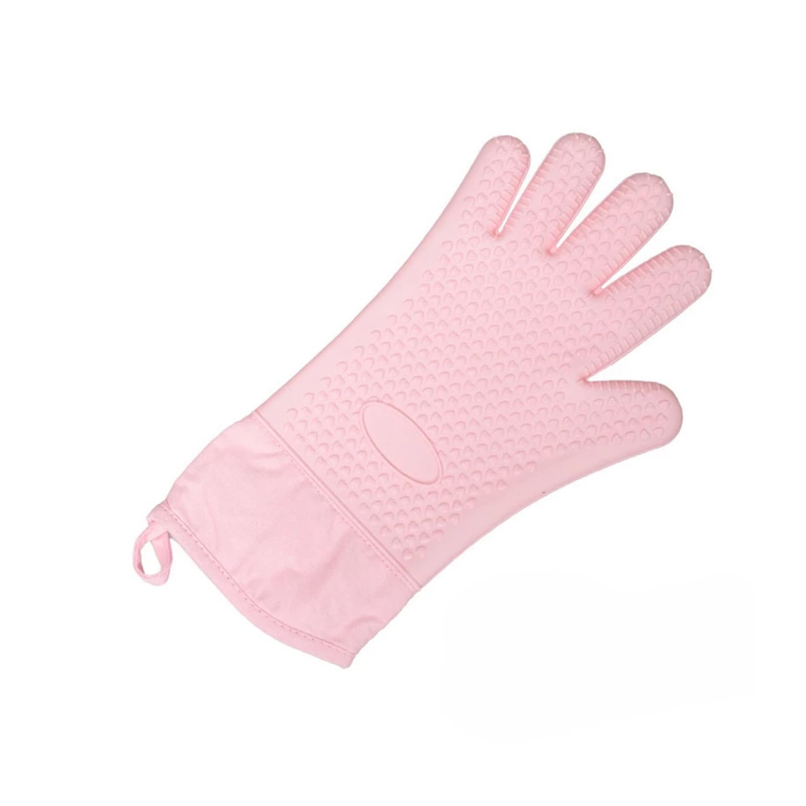 Oven Gloves Long Silicone Oven Mitts With Finger BBQ Gloves Heat Resistant Cooking, Kitchen Mittens And Pot Holder Sets(Pink 2PCS)