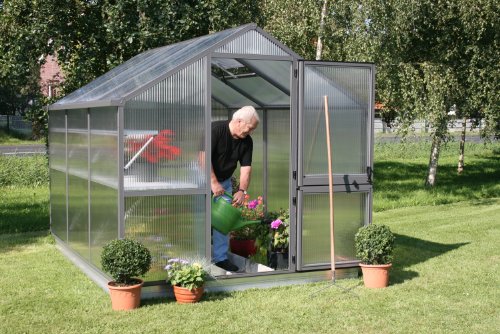 Preisvergleich Produktbild KGT Gewächshaus "Tulpe IV" 12,75 m² (pressblank)
