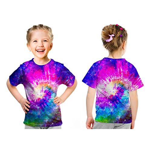 Image of Kids Tie Dye Shirt 6-18 Years Children Hippies Senior Tie-Dye Tee Tshirt for Boys' Girls'