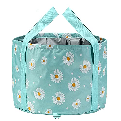 Daisies Print Collapsible Foot Bath Basin Azul Mediano miniatura 1