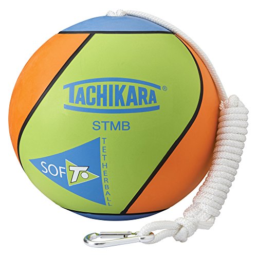 Tachikara STMB Extra Soft Tetherball (Gold/Royal/Scarlet).