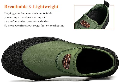 TENGTA Men's Neoprene Mud Boots Lightweight Slip-on Garden Shoes Low Short Rubber Rain Boots for Gardening, Camping and Yard Work4