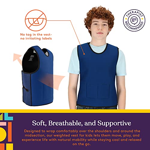Special Supplies Weighted Sensory Compression Vest for Kids with Adjustable Weight Fit - Image 5