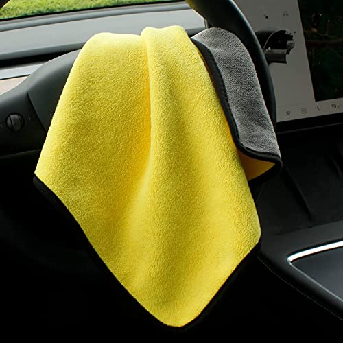 Image of Microfiber towels for cars Microfiber Cleaning Cloth Premium Car Microfiber Towels Soft & Absorbent Cleaning Cloth Lint Free Streak Free Wash Cloth for House, Kitchen, Car (30*60 cm, Set of 2)