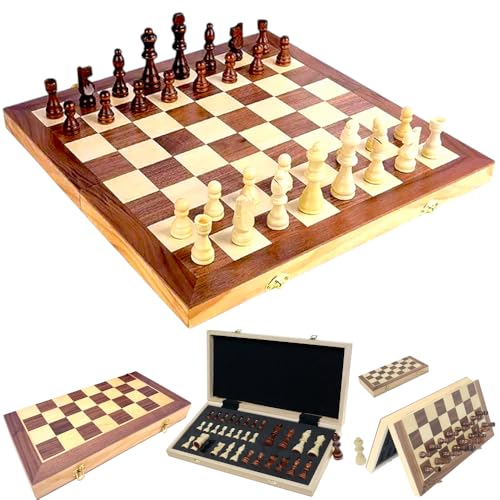 15Ã¢â‚¬Â Magnetic Wooden Chess Set Ã¢â‚¬â€