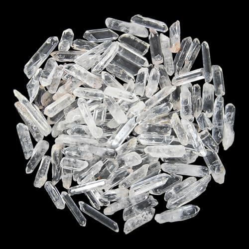 Varitas de cristal de Cristal de Roca Piedra natural, 200 g de Cuarzo Claro Cristal, torre de Cristal de Roca, cristal curativo de Cristal de Roca y piedras, embalaje de caja de regalo