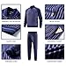 W JIANWANG Mens Track Suits 2 Piece Tracksuits Sweatsuits Set Jogging Suit Fashion Casual Joggers Running Sports Jacket and Pants Outfits Blue JW-065-L