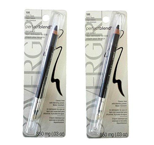 CoverGirl Perfect Blend Eye Pencil, Basic Black - Pack of 2
