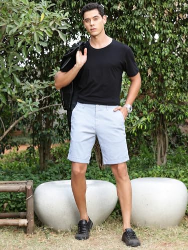 Image of Thomas Scott Men's | Solid | Chino Shorts | Regular Fit | 100% Cotton | Above Knee | Casual Short