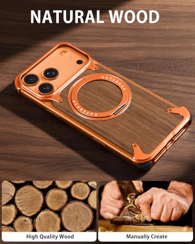 Coque iPhone 17 Pro Max anti-rayures bois résistant aux chutes - 2
