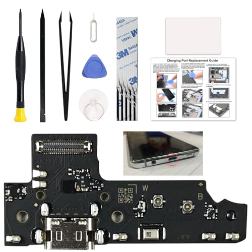 for Galaxy A16 5G Charging Port Replacement US Version, USB Dock Charging Board Repair Kit Compatible with Samsung A16 5G SM-A166P Series, Includes Instruction & Toolkit
