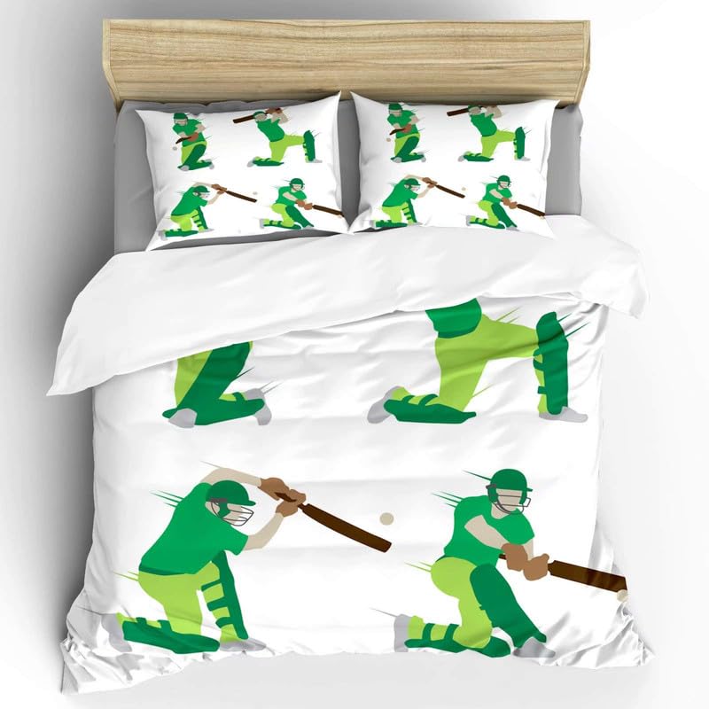 La Mejor Recopilación de Ropa de Cricket para Niña disponible en línea. 44 Rptidmv Colcha Individual Cricket Juego de Cama de Edredón para Niñas y Niños, Ropa de Cama con Cierre, Suave Microfibra Funda Nórdica 68'x90' y 2 Fundas de Almohada 20'x26'