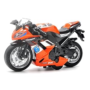 Toy Motorcycles, Diecast Motorcycle Toy with Music Lighting,Toy Motorcycle for Kids 3-5,Toy Motorcycles for Boys (Orange)