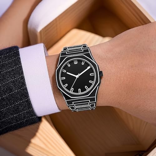 Image of FANMIS Men's Anime-Inspired Fashion Sketch Wristwatch Minimalist Creative Wormhole Design Stylish and Durable Timepiece for Men's Sports Watch