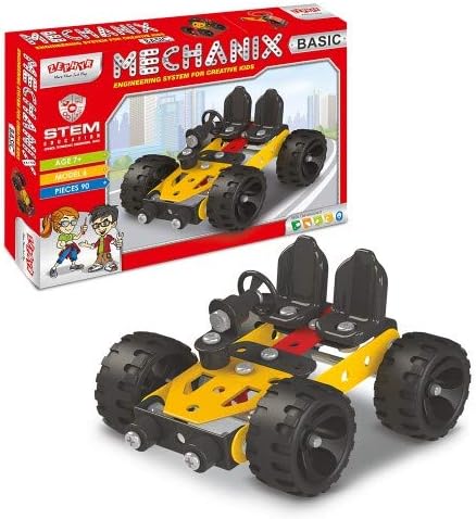 Basic 90 Metal Pieces, STEM/STEAM Educational Toy, Building and Construction Set for Boys and Girls Age 7+ - Birthday Return Gift
