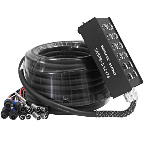 SEISMIC AUDIO - SASPS-8x4x75 - Powered Snake Cable - 8 Channel XLR - 4 Channel Speakon Speaker Cable - 75 Feet