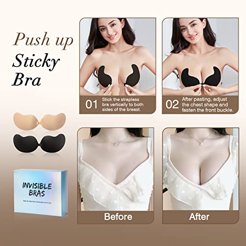 Nsolex ZBX-XT-B Sticky Bra Backless Adhesive Strapless Invisible Push Up Stick thumb #5
