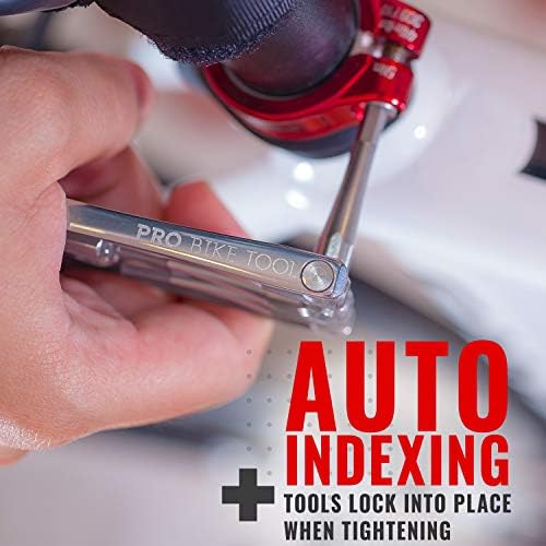 Pro Bike Tool Bike Multitool 8 in 1 Reliable, Compact and Lightweight Repair Kit for Road and Mountain Bikes. Strong Full Stainless Steel, No Rust, Long Leverage Bicycle Tools, Includes Bag