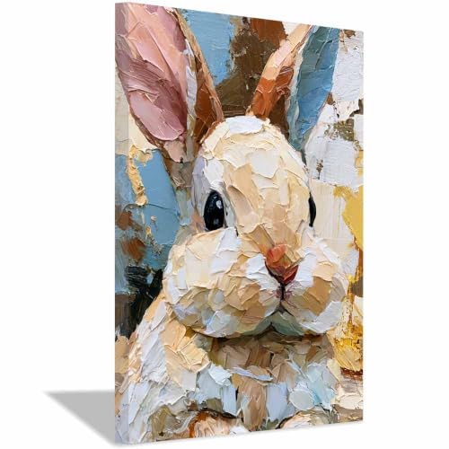 Peinture texturee a l'huile de lapin PUQAAEO pour apporter de la douceur et du reconfort chez soi